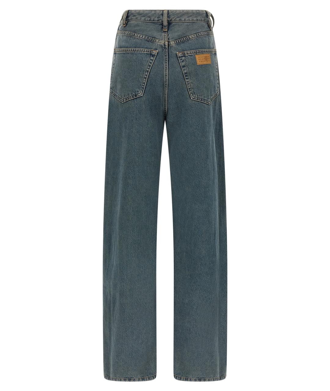 MM6 MAISON MARGIELA Серые хлопковые прямые джинсы, фото 2