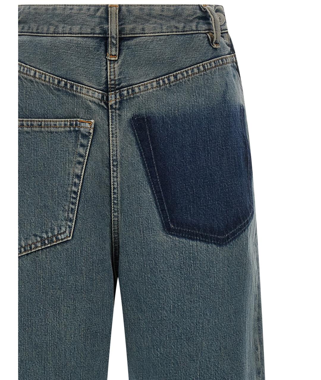 MM6 MAISON MARGIELA Серые хлопковые прямые джинсы, фото 3