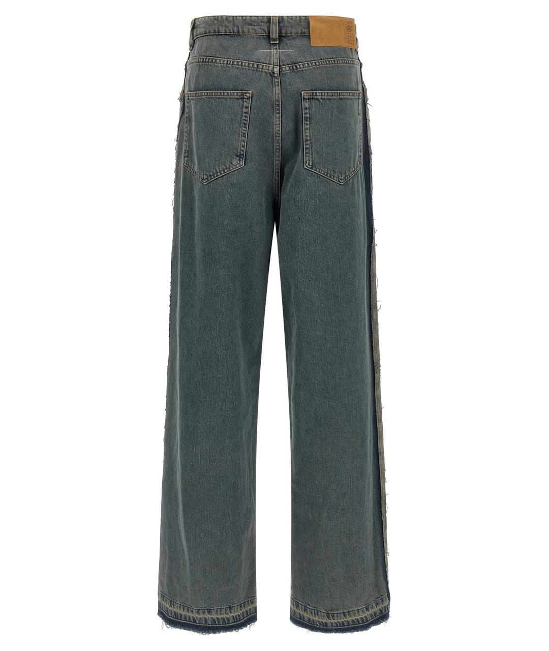 MM6 MAISON MARGIELA Синие хлопковые прямые джинсы, фото 2