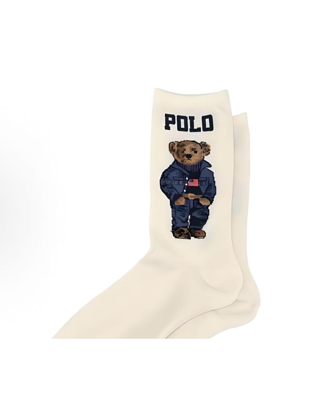 POLO RALPH LAUREN Белые носки, чулки и колготы, фото 2