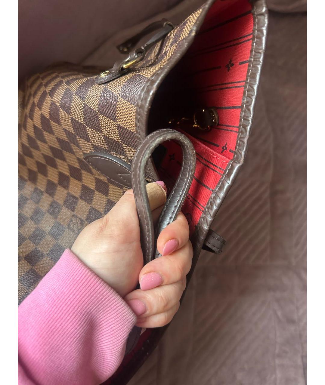 LOUIS VUITTON Коричневая сумка тоут, фото 7
