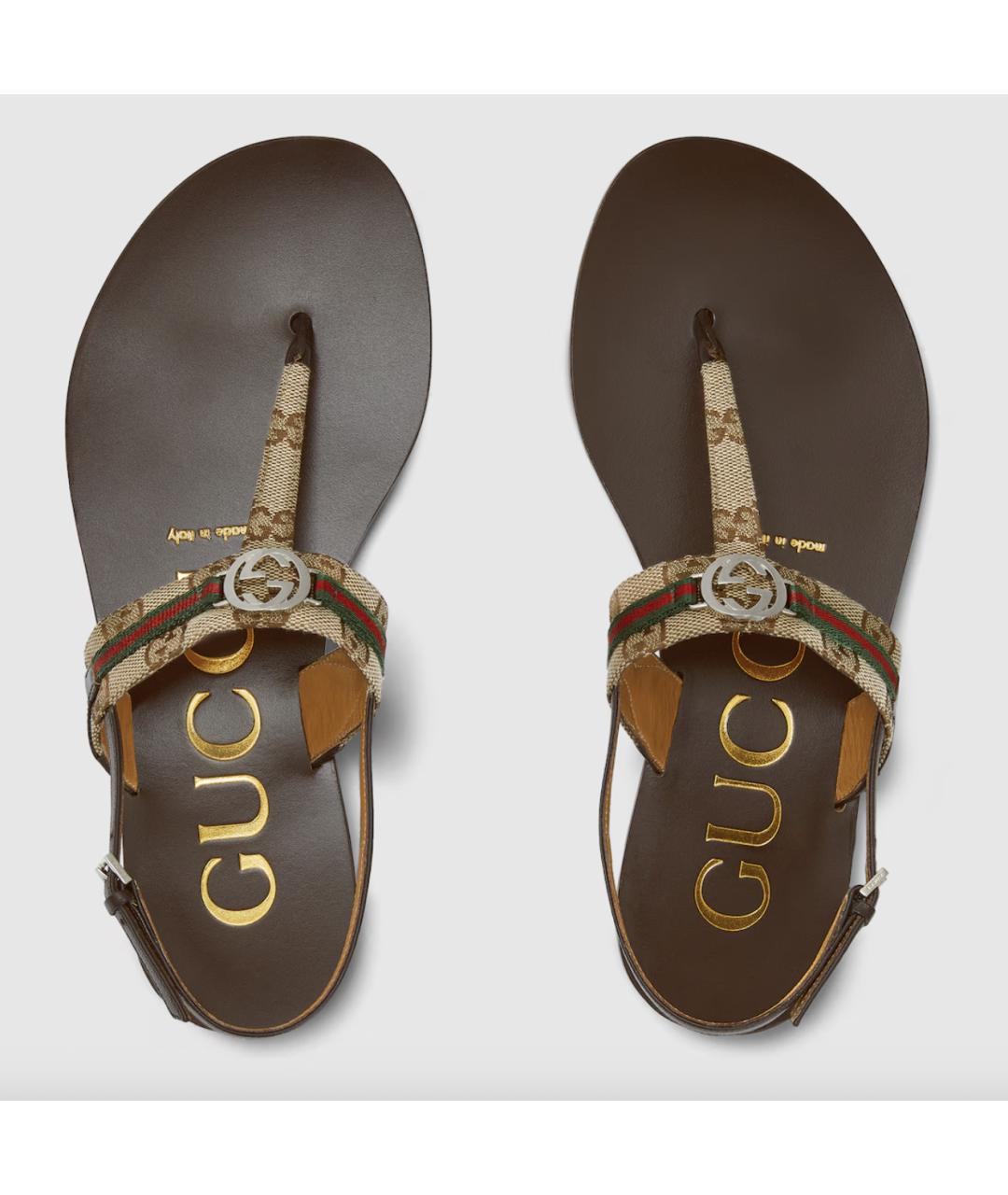GUCCI Мульти текстильные сандалии, фото 4