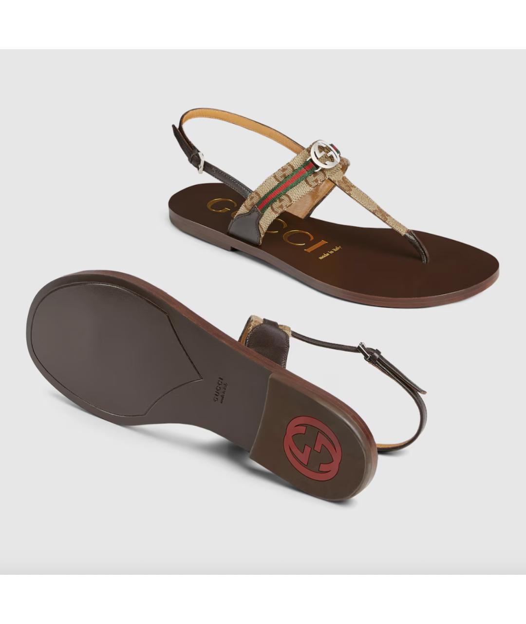 GUCCI Мульти текстильные сандалии, фото 5