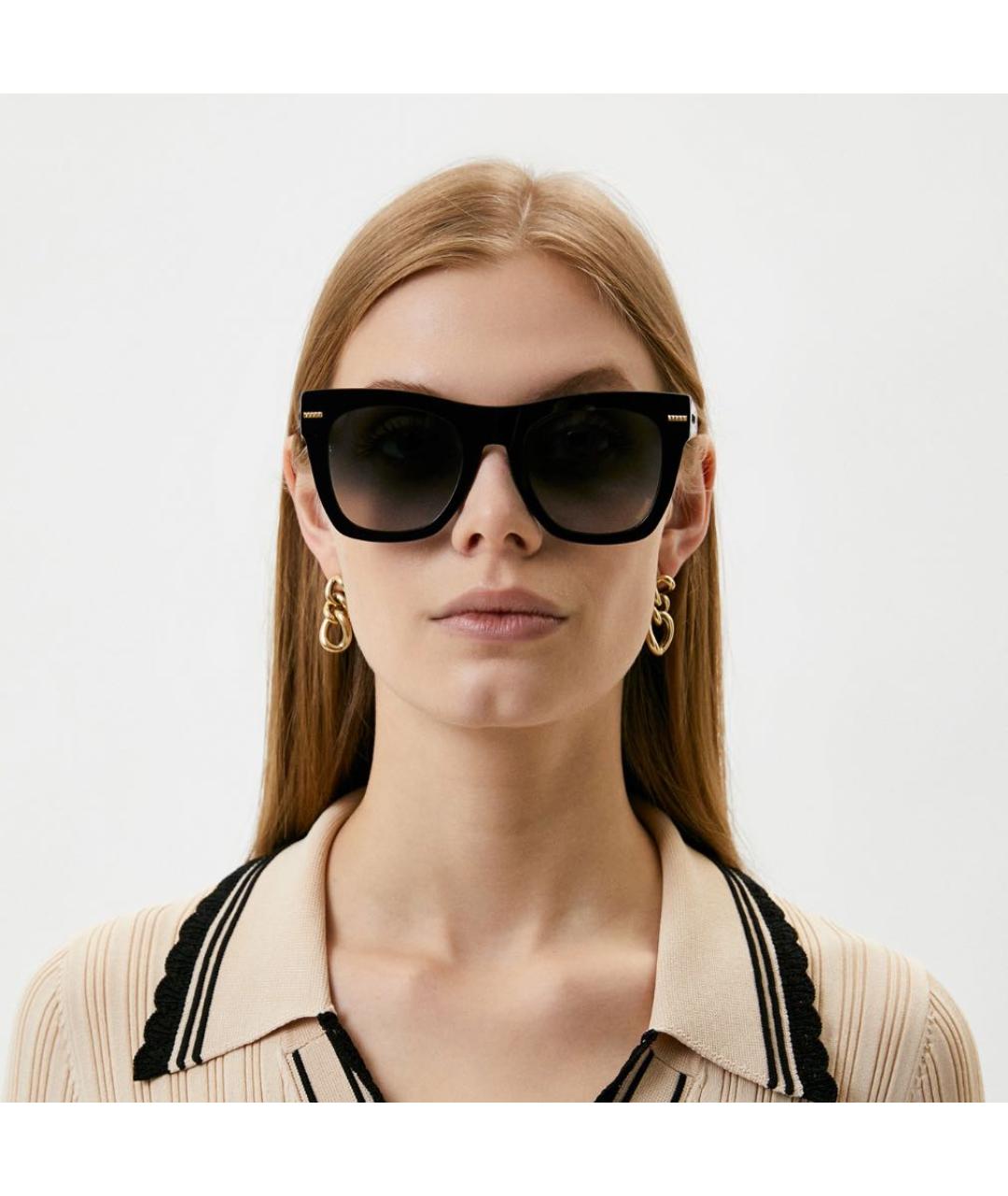 MISSONI Черные пластиковые солнцезащитные очки, фото 5