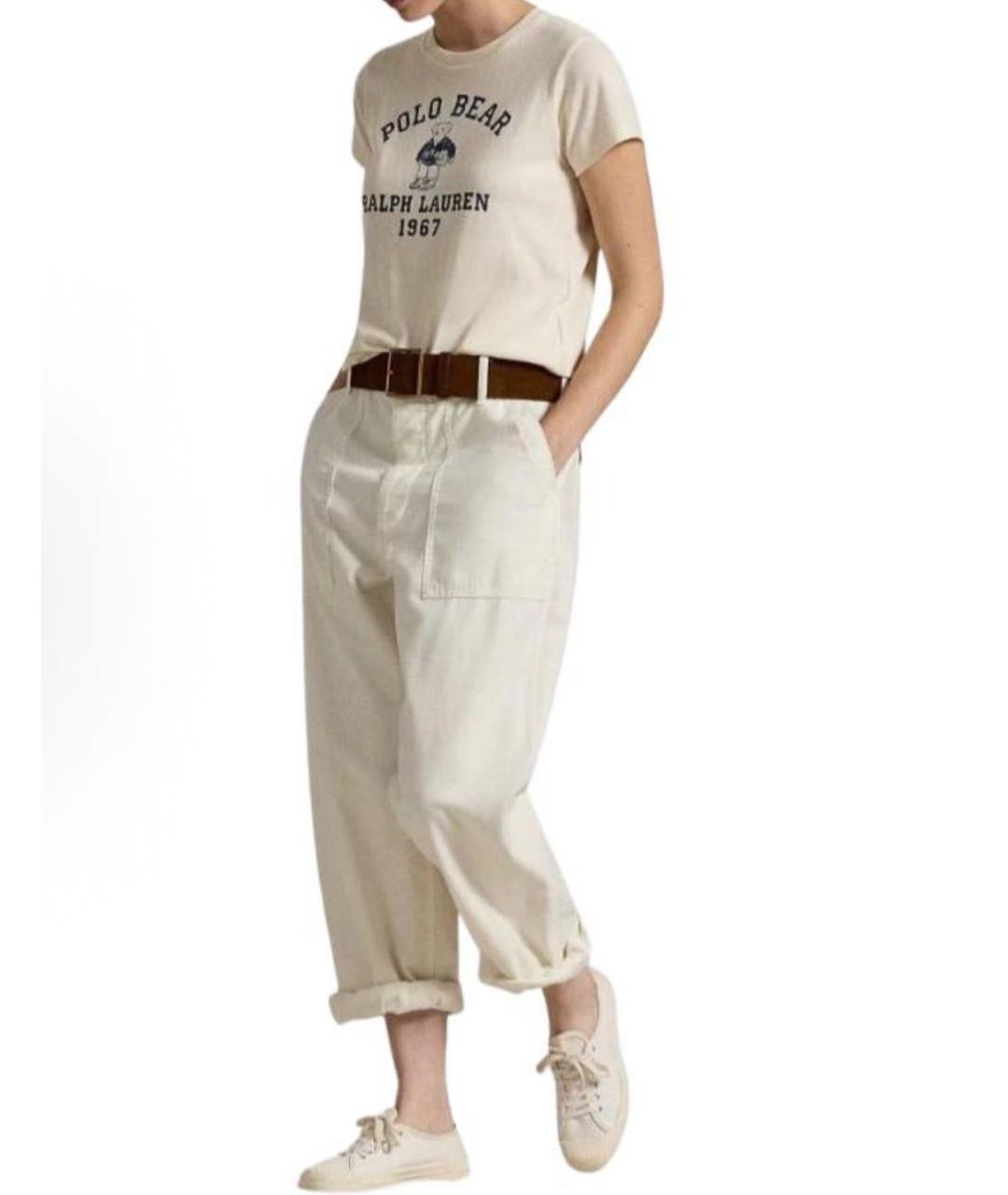 POLO RALPH LAUREN Белая хлопковая футболка, фото 3