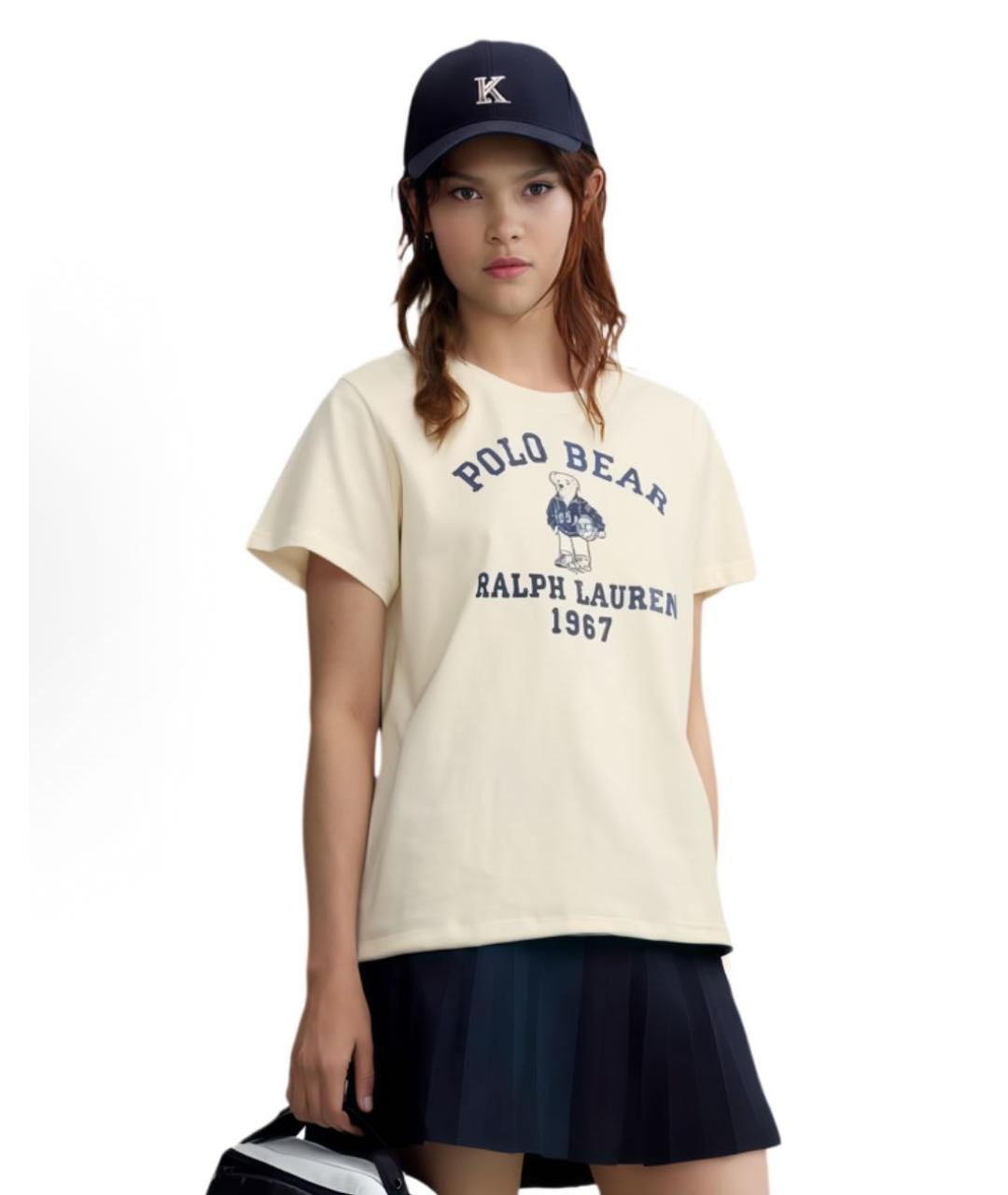 POLO RALPH LAUREN Белая хлопковая футболка, фото 2