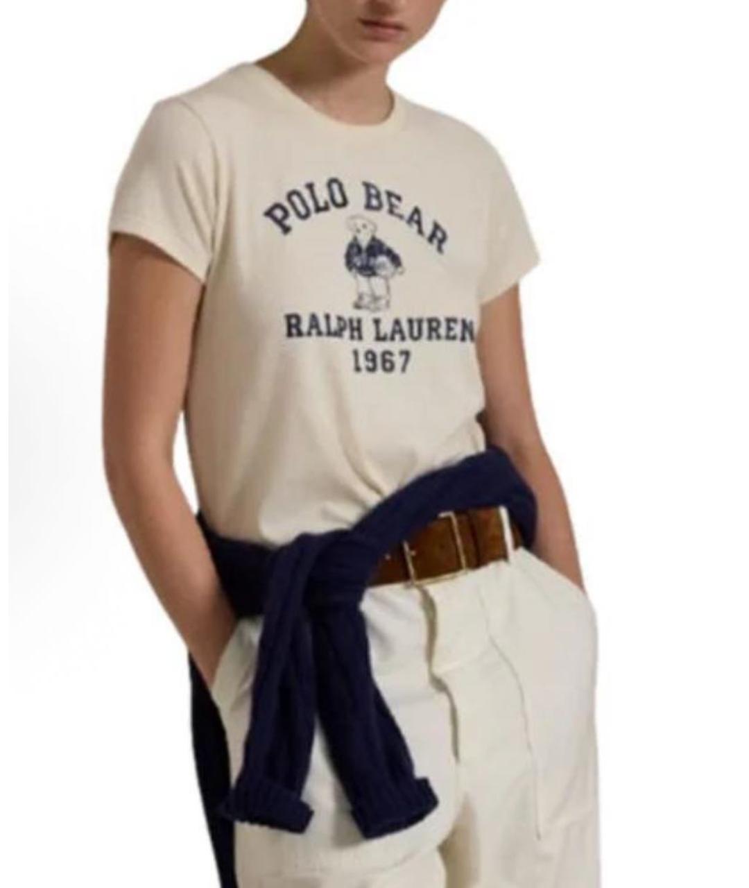 POLO RALPH LAUREN Белая хлопковая футболка, фото 4