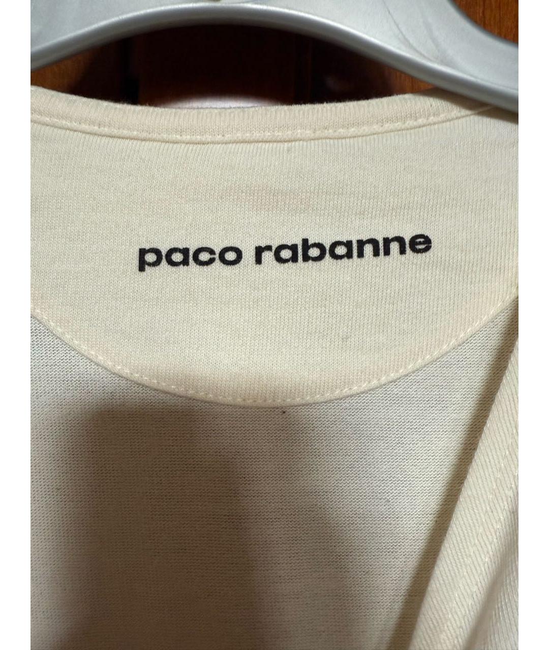 PACO RABANNE Белая хлопковая майка, фото 4