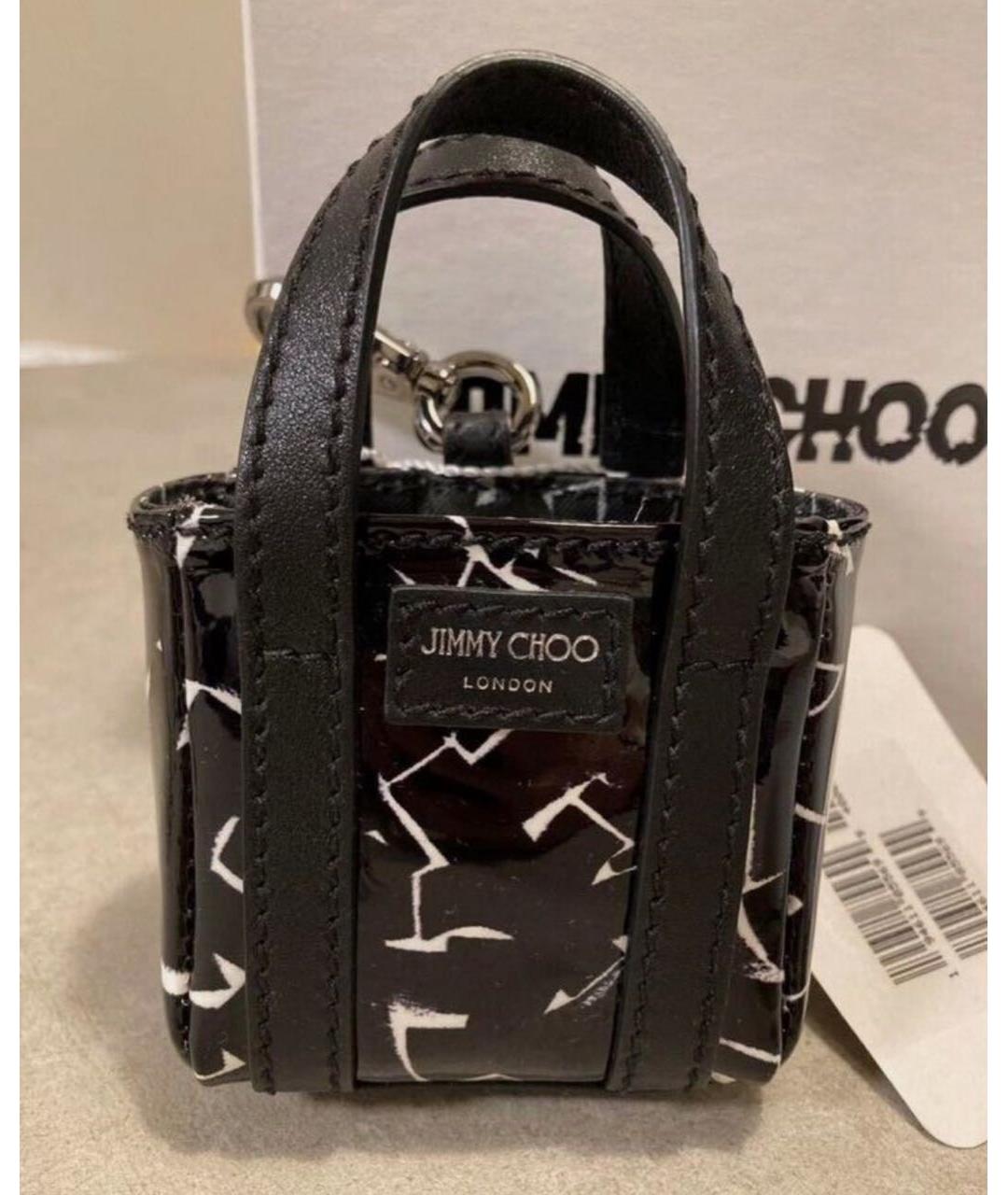 JIMMY CHOO Черный кошелек из лакированной кожи, фото 3