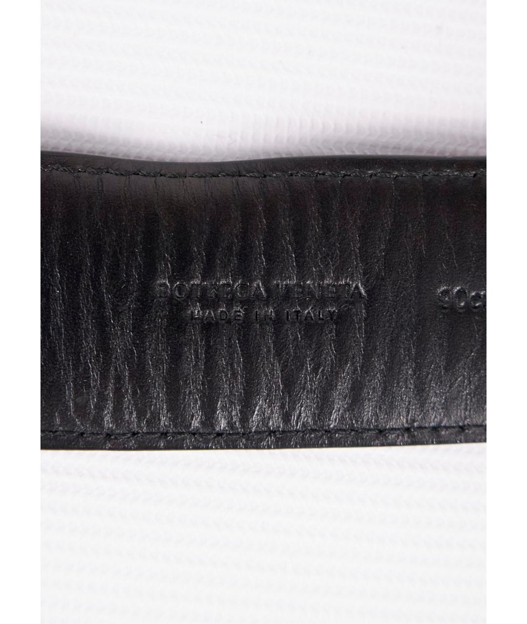 BOTTEGA VENETA Черный кожаный ремень, фото 3