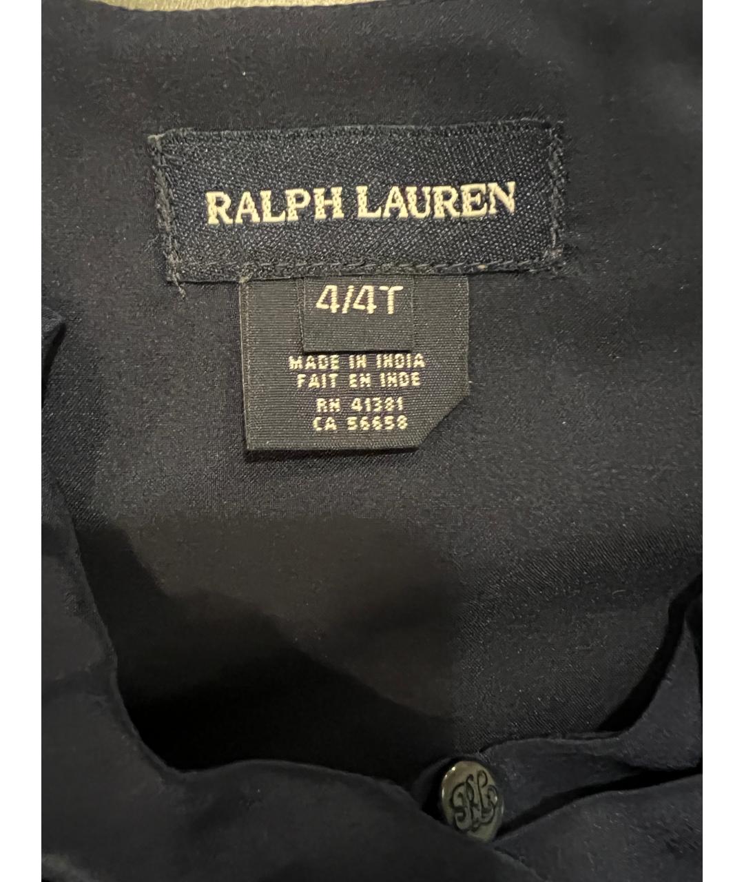 RALPH LAUREN Темно-синий шелковый комбинезон, фото 4