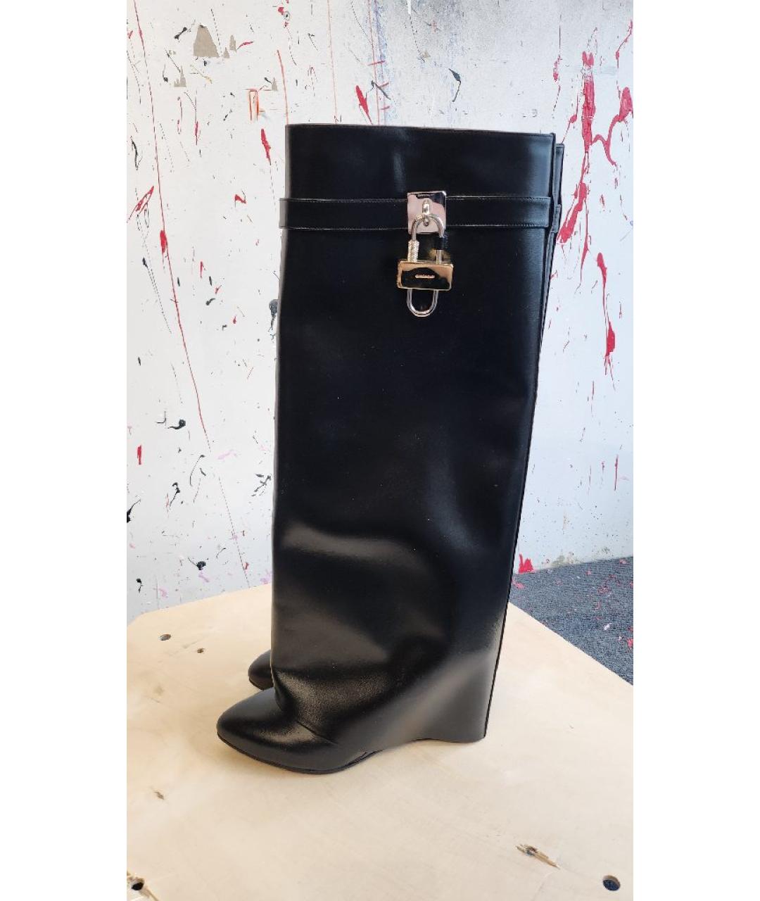 GIVENCHY Черные кожаные сапоги, фото 7