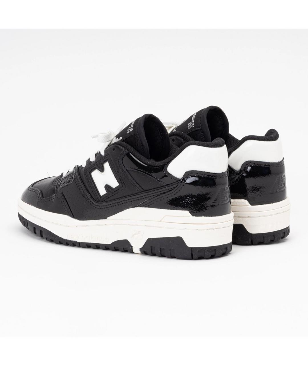 NEW BALANCE Черные кожаные низкие кроссовки / кеды, фото 3