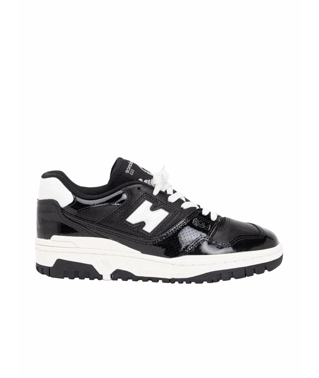 NEW BALANCE Черные кожаные низкие кроссовки / кеды, фото 1