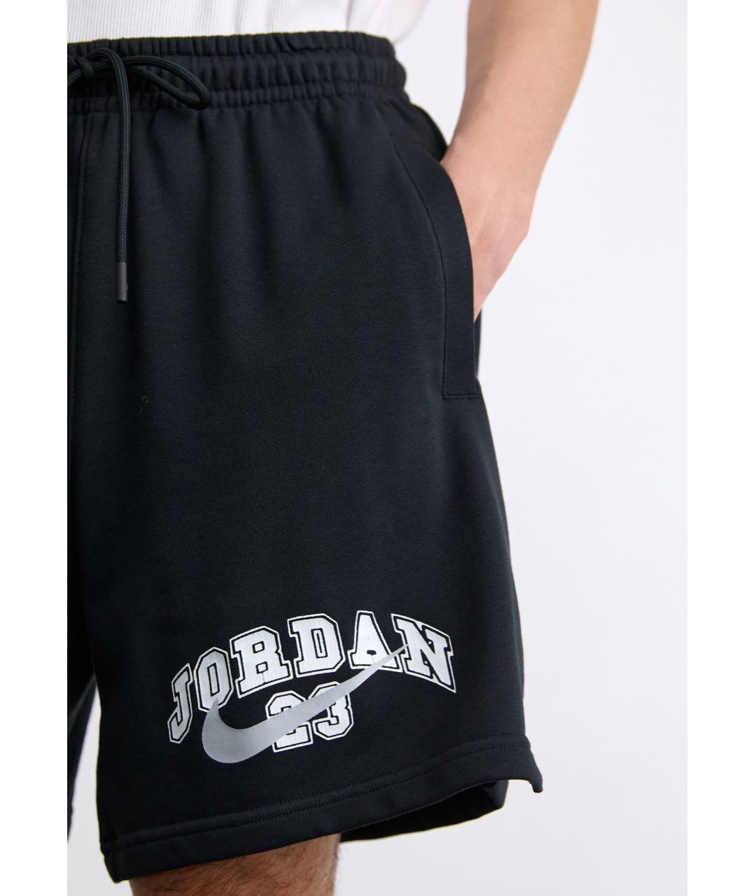 JORDAN Черные хлопковые шорты, фото 3