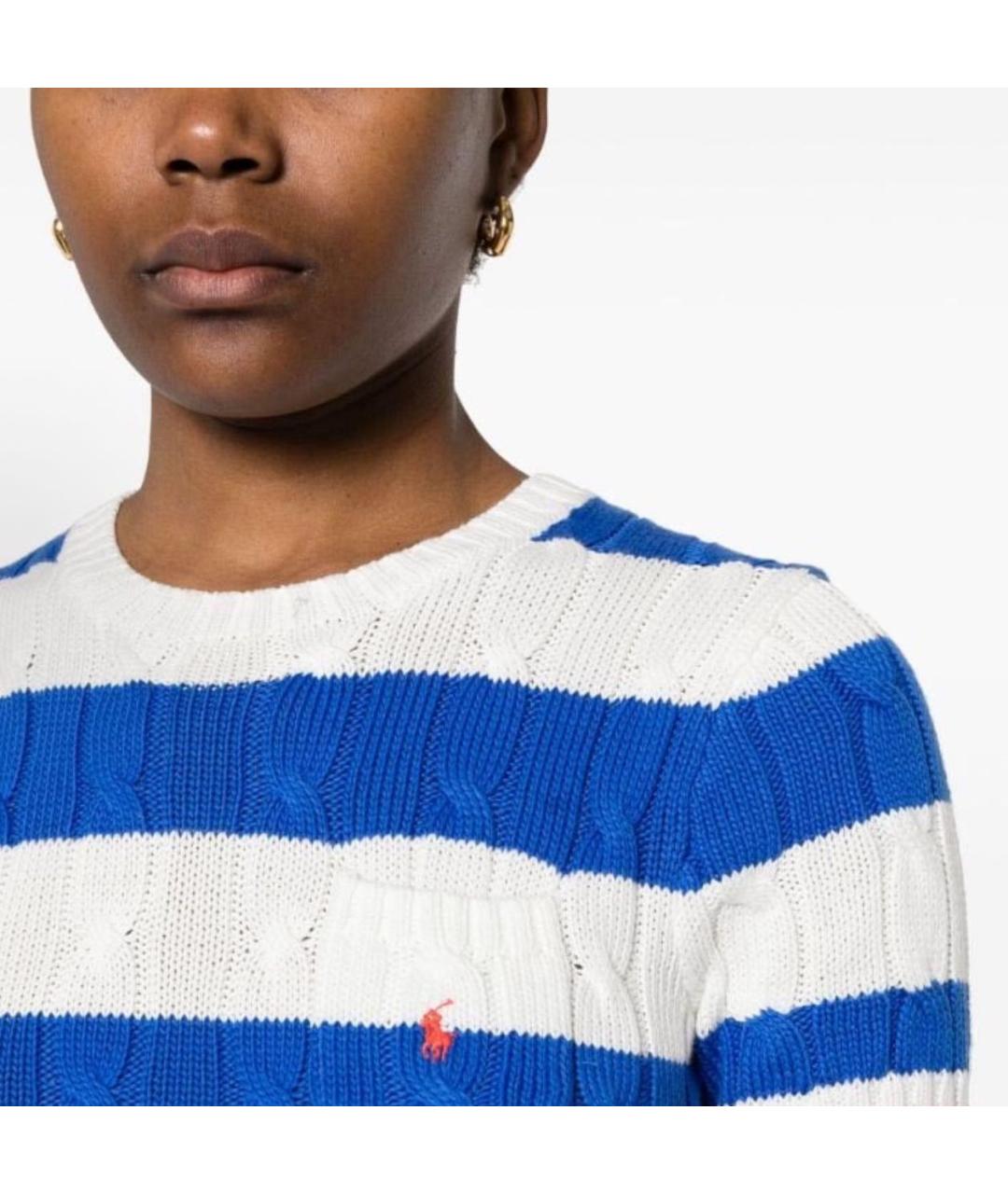 POLO RALPH LAUREN Синяя хлопковая футболка, фото 4