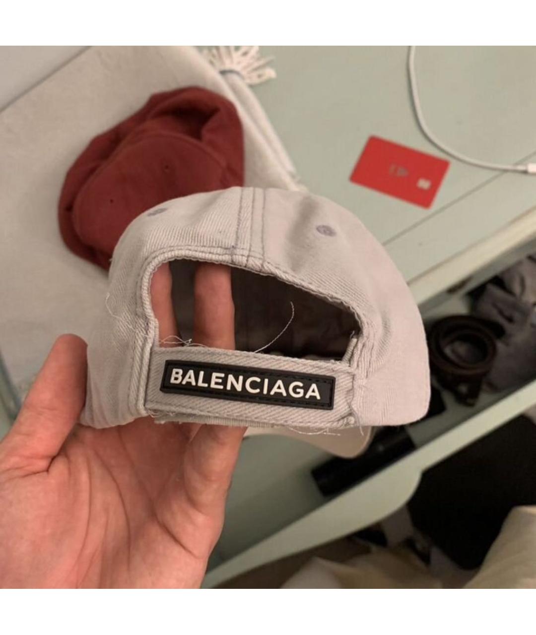 BALENCIAGA Серая кепка/бейсболка, фото 2