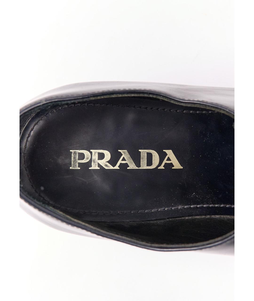PRADA Черные кожаные туфли, фото 5