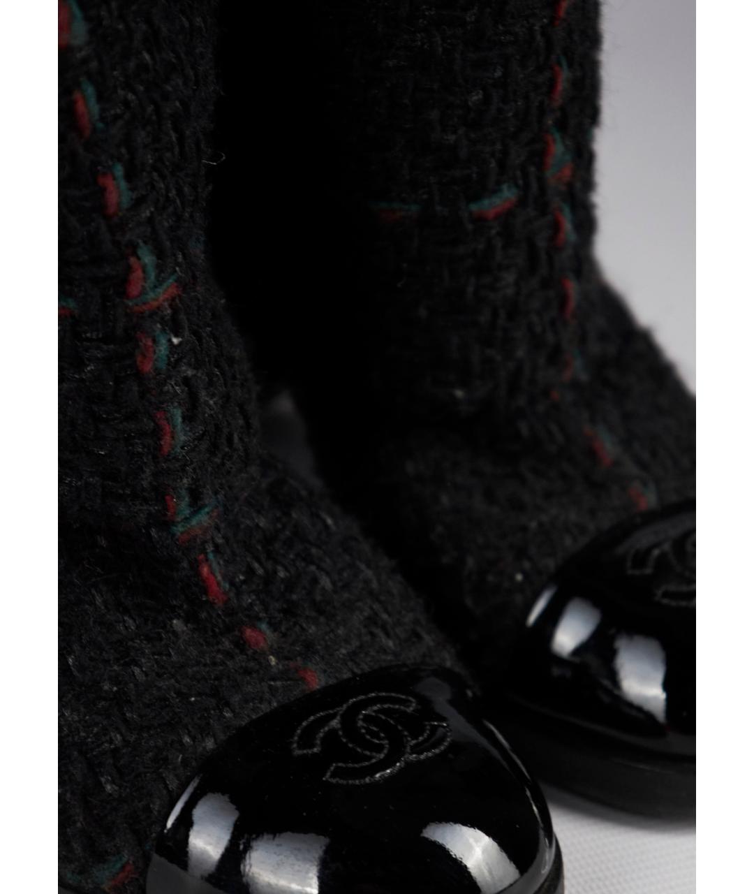 CHANEL Черные сапоги, фото 4