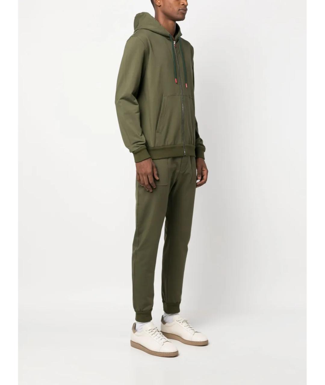 KITON Зеленый хлопковый спортивный костюм, фото 2