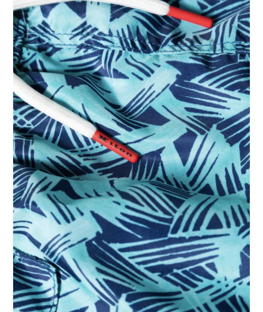 KITON Голубые полиэстеровые плавки, фото 3