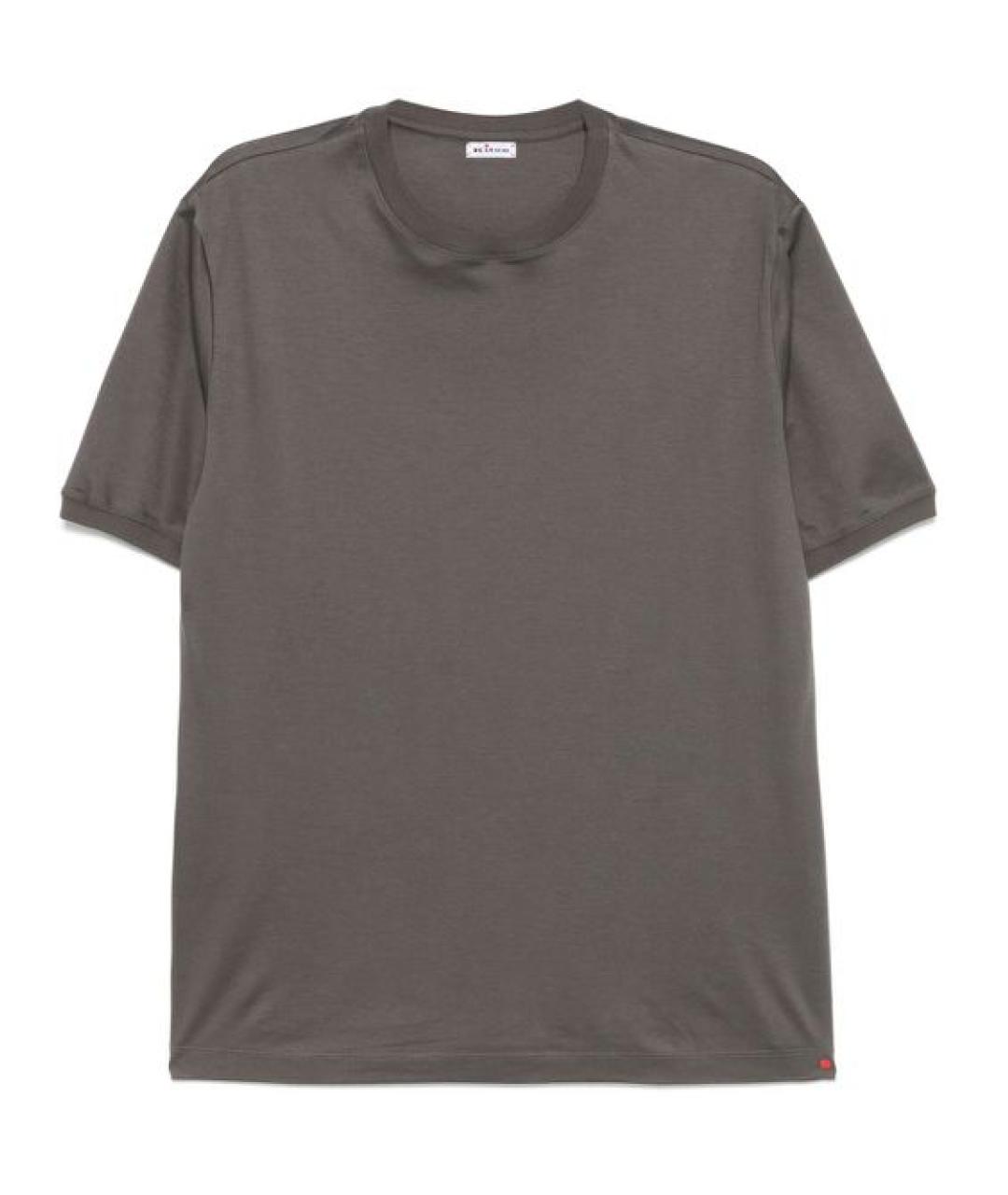 KITON Коричневая хлопковая футболка, фото 1