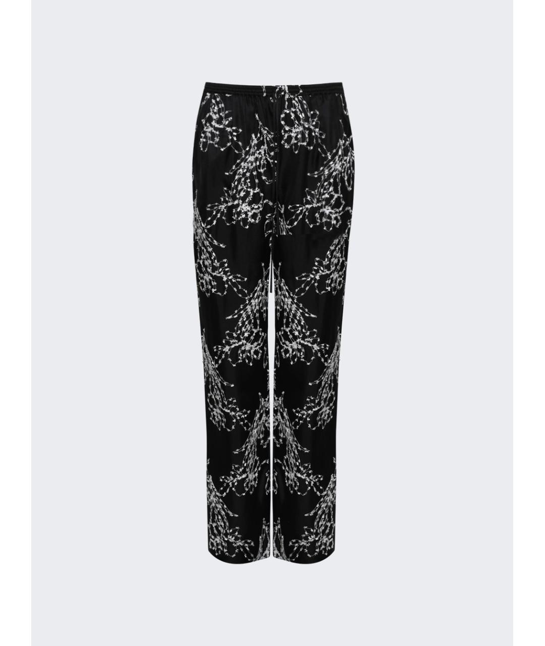 LOULOU DE SAISON Черные шелковые прямые брюки, фото 6