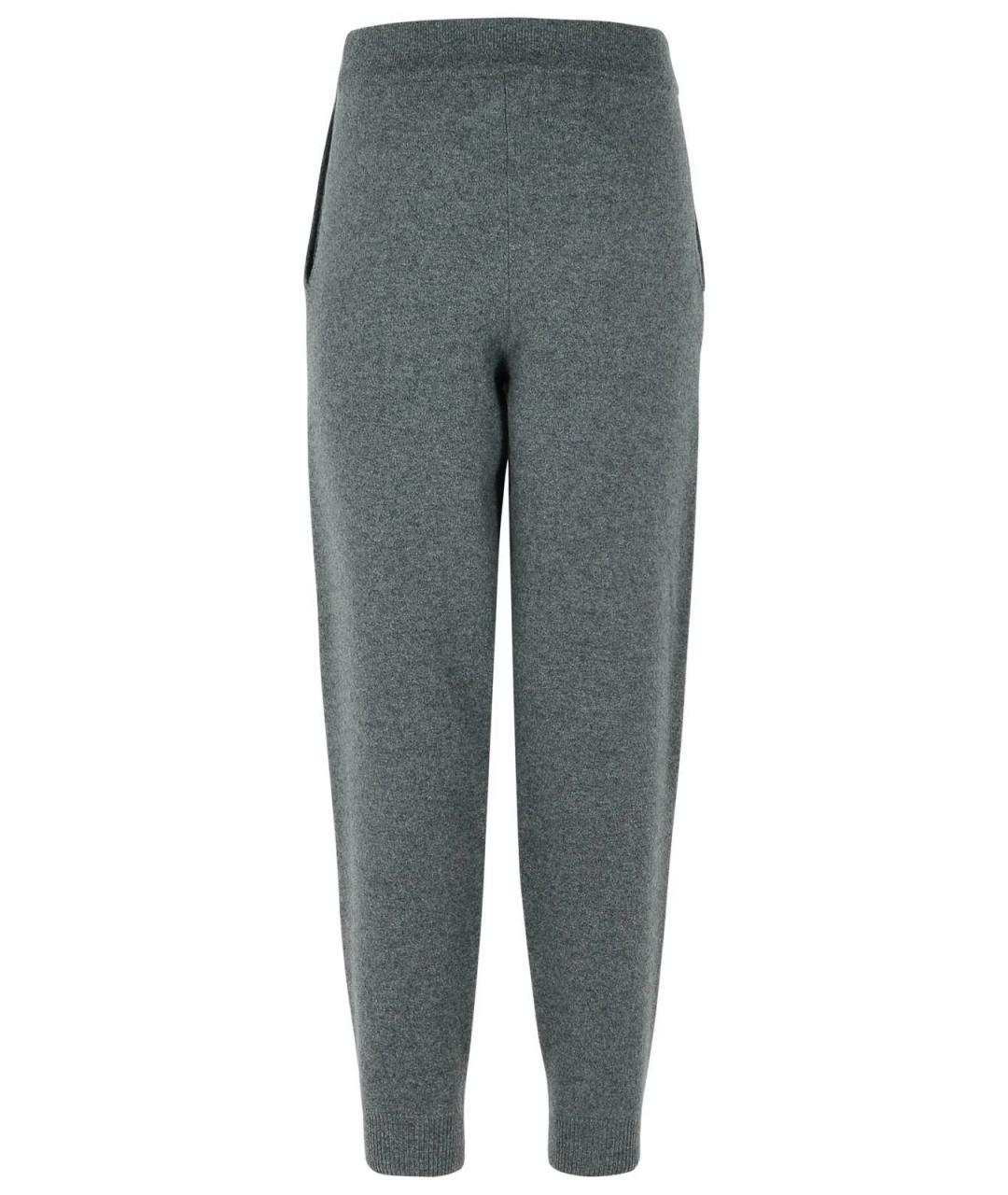 LOULOU STUDIO Серые кашемировые спортивные брюки и шорты, фото 3