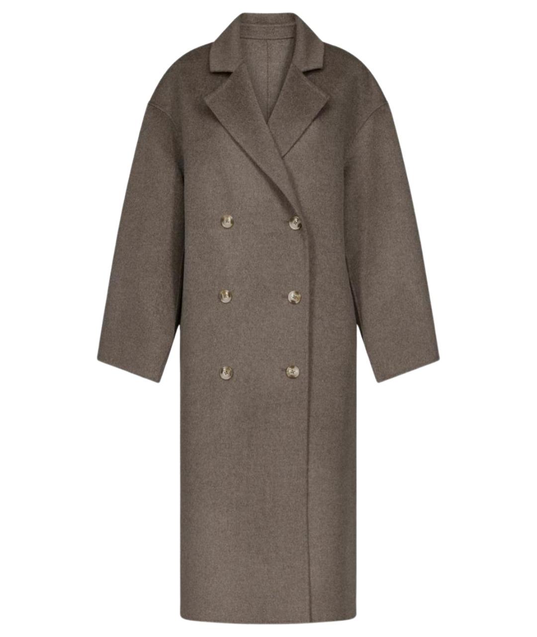 LOULOU STUDIO Коричневое шерстяное пальто, фото 1