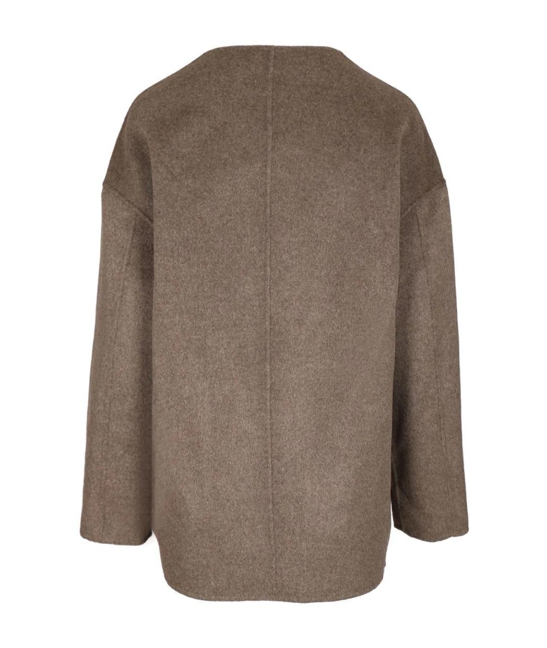 LOULOU STUDIO Коричневое шерстяное пальто, фото 2