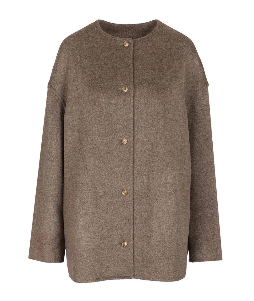 LOULOU STUDIO Коричневое шерстяное пальто, фото 1