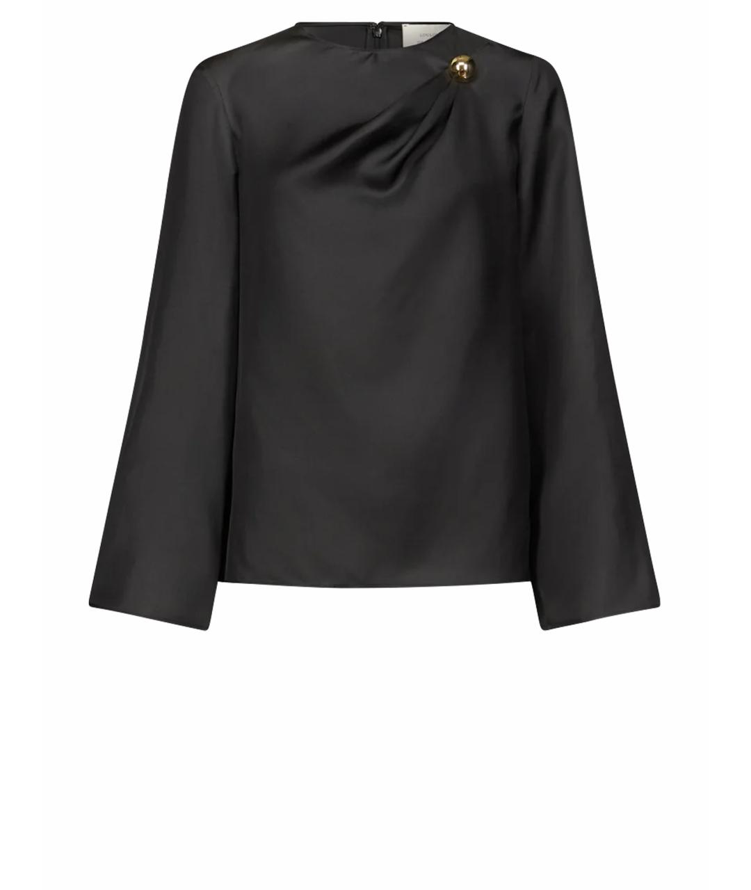 LOULOU DE SAISON Черная шелковая блузы, фото 1