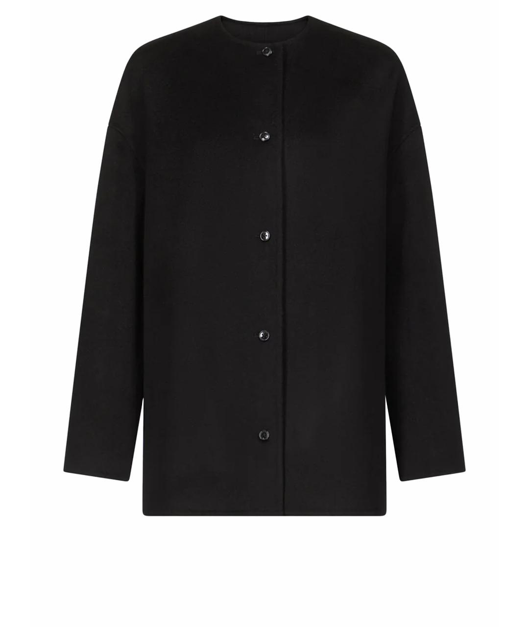 LOULOU DE SAISON Черное шерстяное пальто, фото 1
