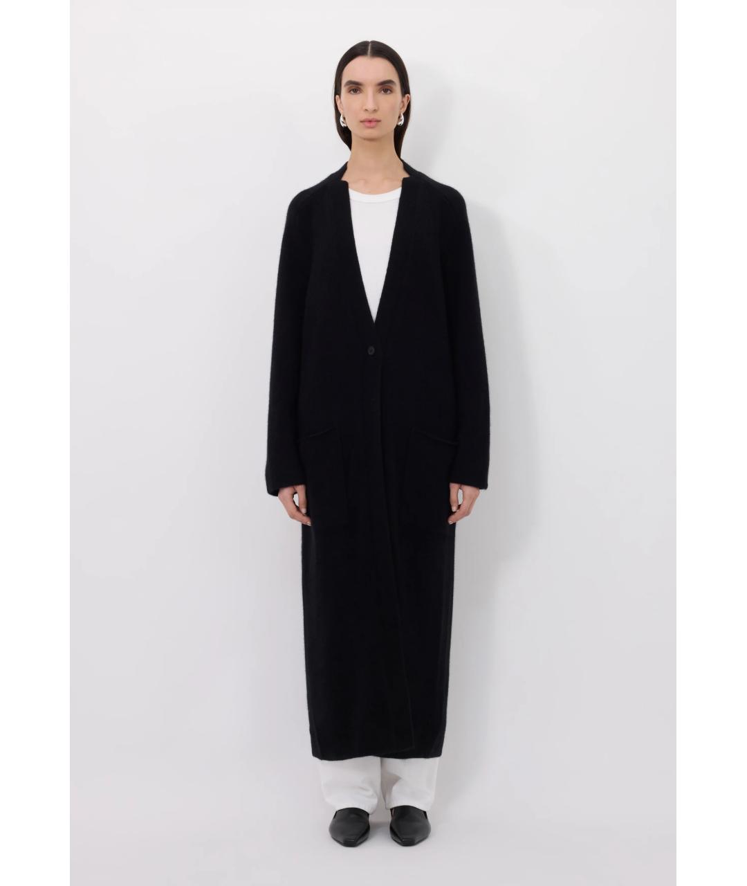 LOULOU STUDIO Черный шерстяной кардиган, фото 2