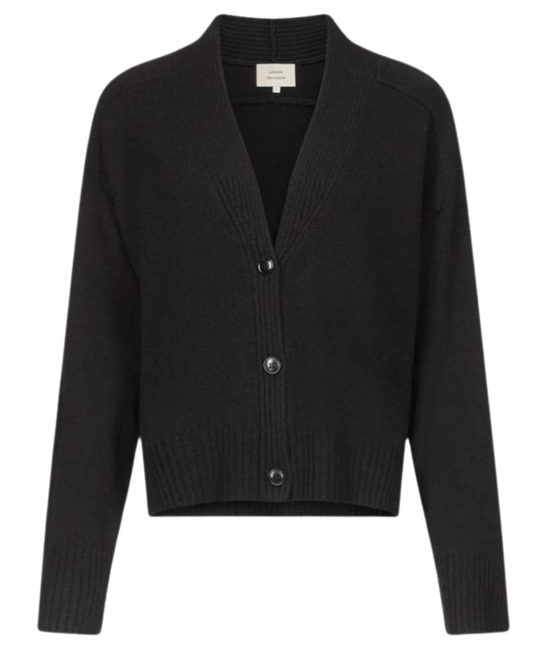 LOULOU STUDIO Черный кашемировый кардиган, фото 1