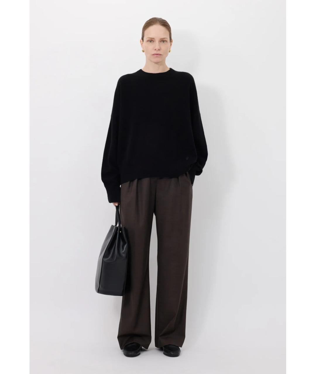 LOULOU STUDIO Черный кашемировый джемпер / свитер, фото 2