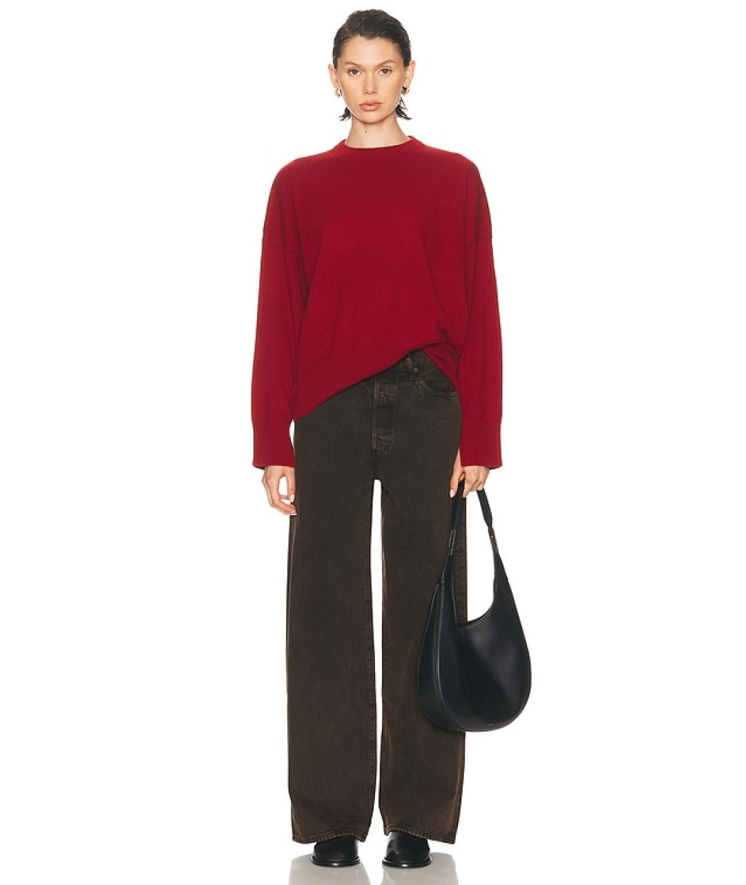 LOULOU DE SAISON Красный кашемировый джемпер / свитер, фото 3