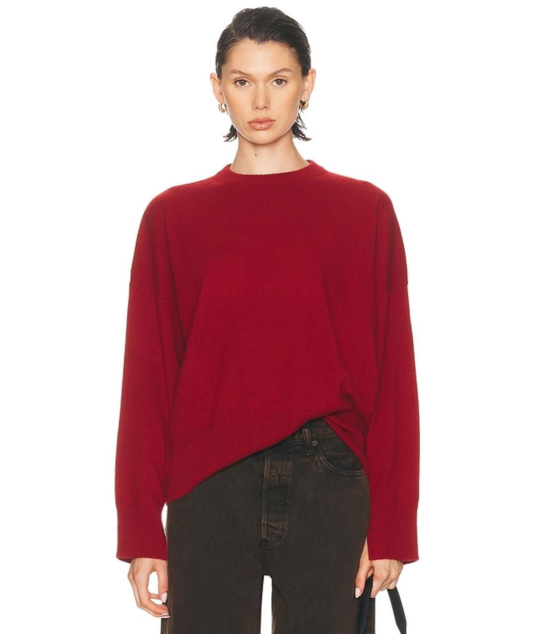 LOULOU DE SAISON Красный кашемировый джемпер / свитер, фото 2