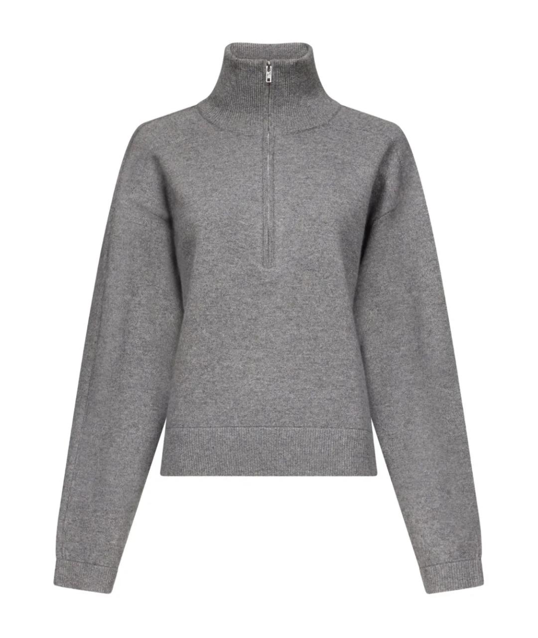 LOULOU STUDIO Серый кашемировый джемпер / свитер, фото 1