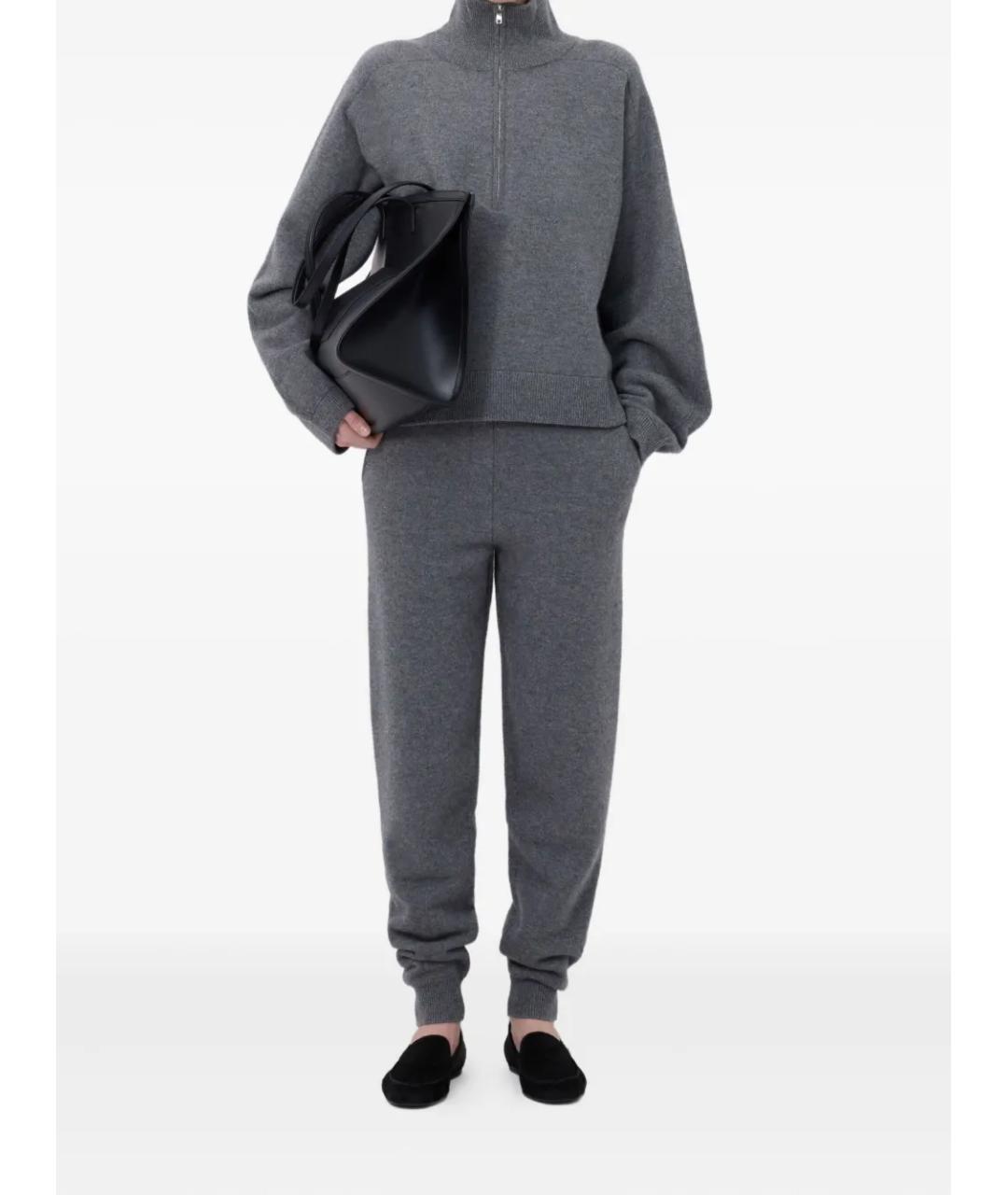 LOULOU STUDIO Серый кашемировый джемпер / свитер, фото 2