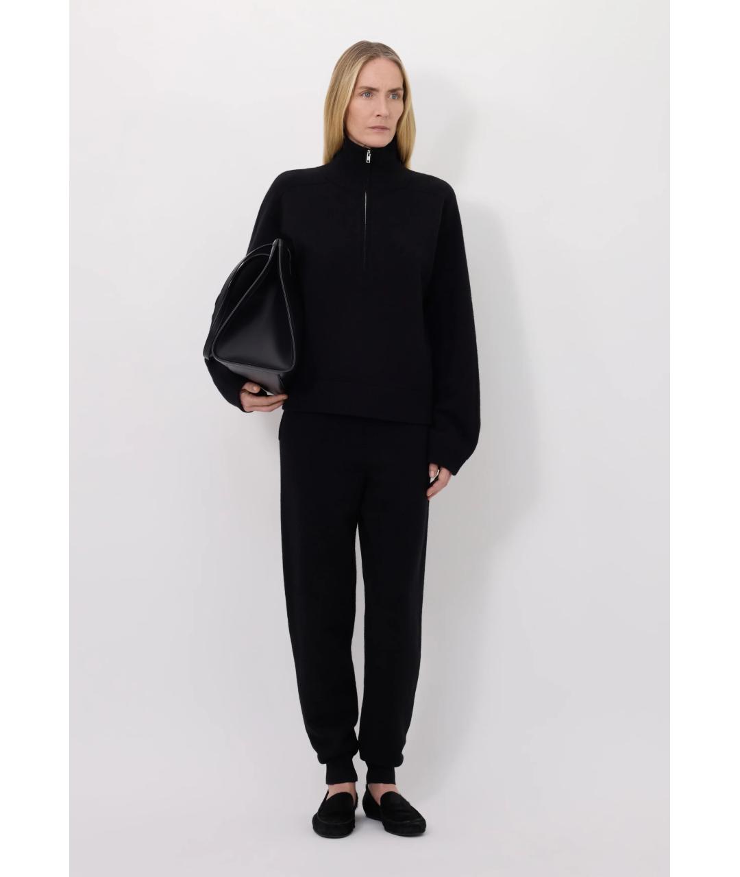 LOULOU DE SAISON Черный кашемировый джемпер / свитер, фото 2