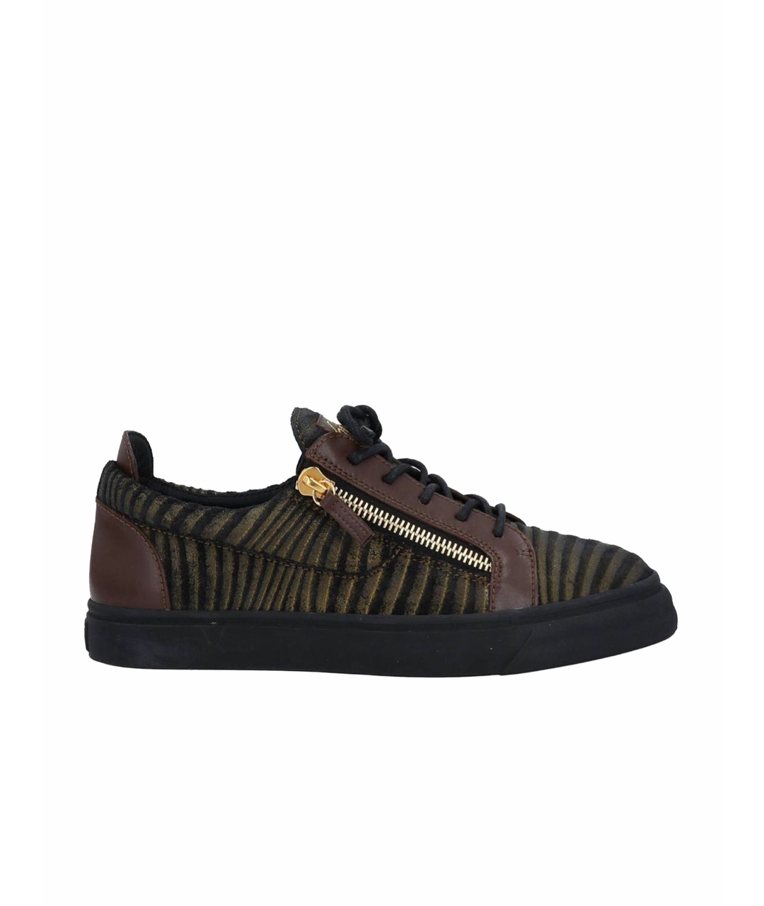 GIUSEPPE ZANOTTI DESIGN Коричневые замшевые низкие кроссовки / кеды, фото 1