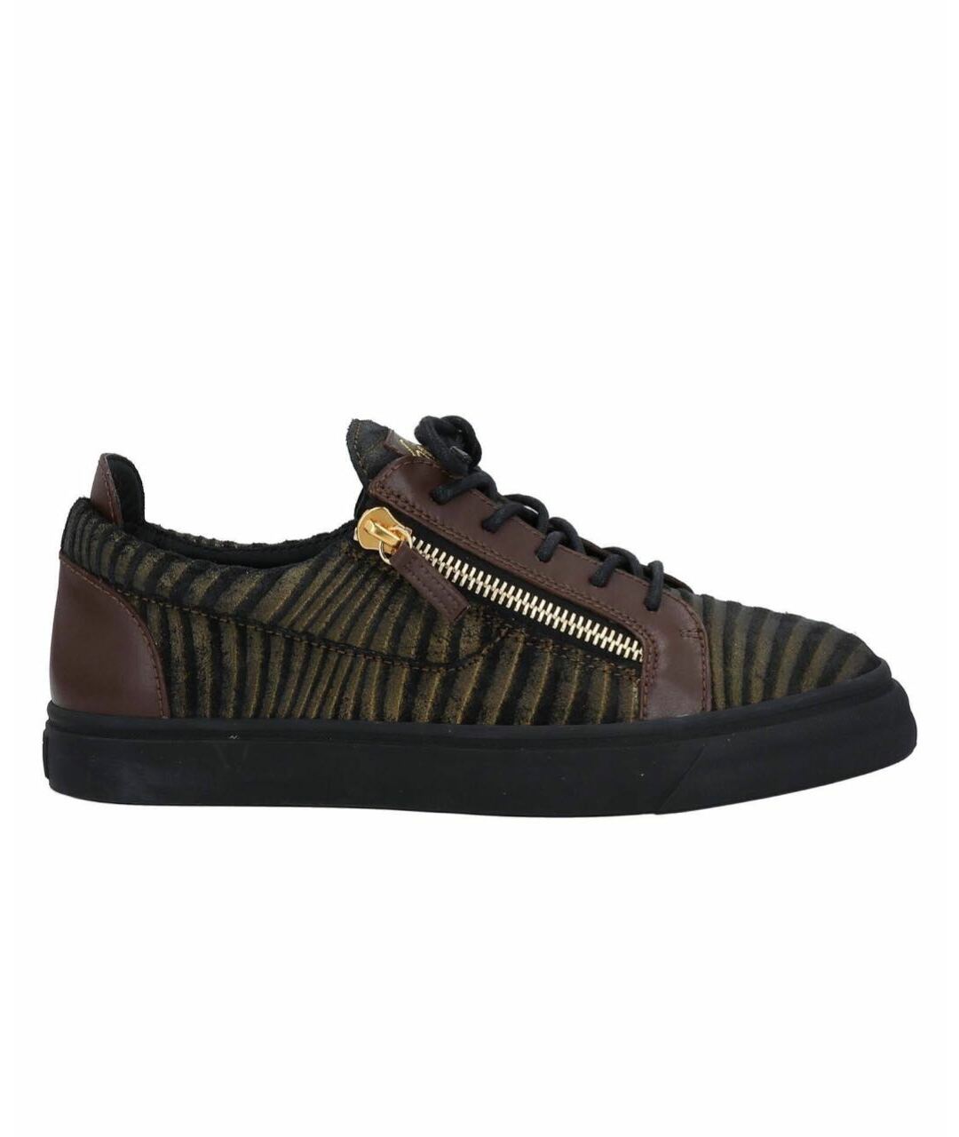 GIUSEPPE ZANOTTI DESIGN Коричневые замшевые низкие кроссовки / кеды, фото 8