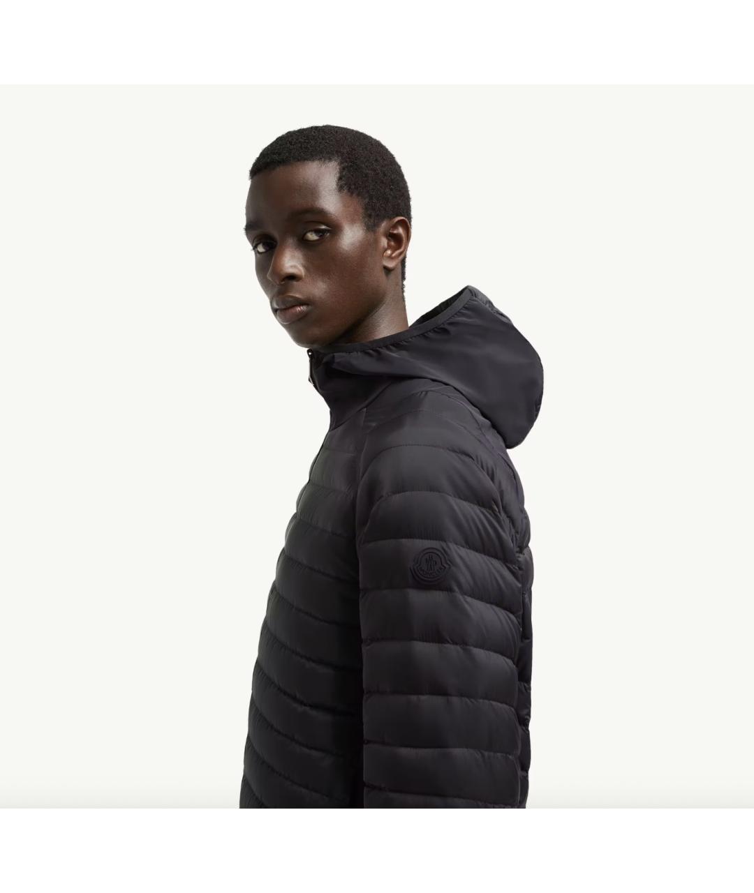 MONCLER Черная полиэстеровая куртка, фото 2