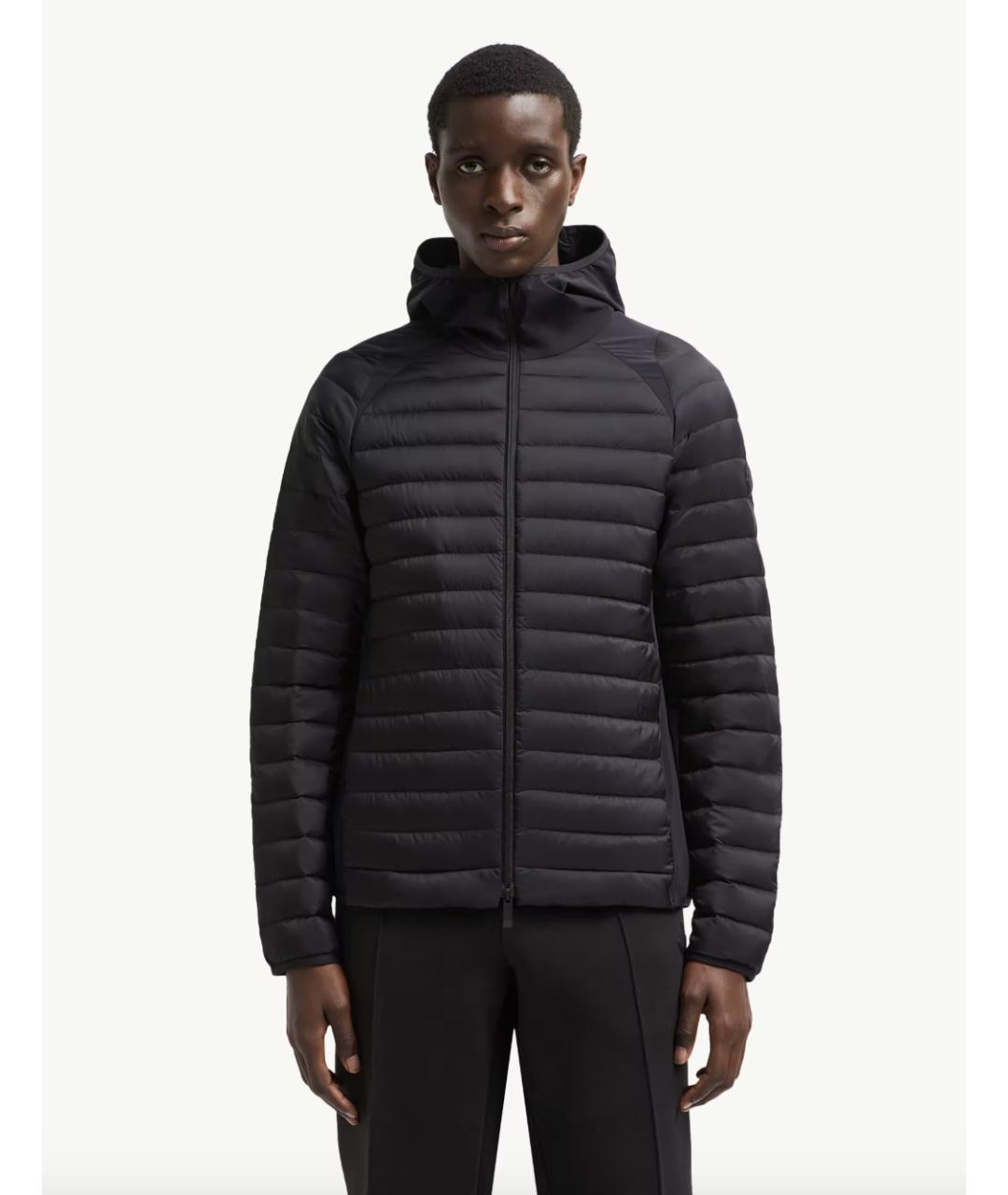 MONCLER Черная полиэстеровая куртка, фото 3