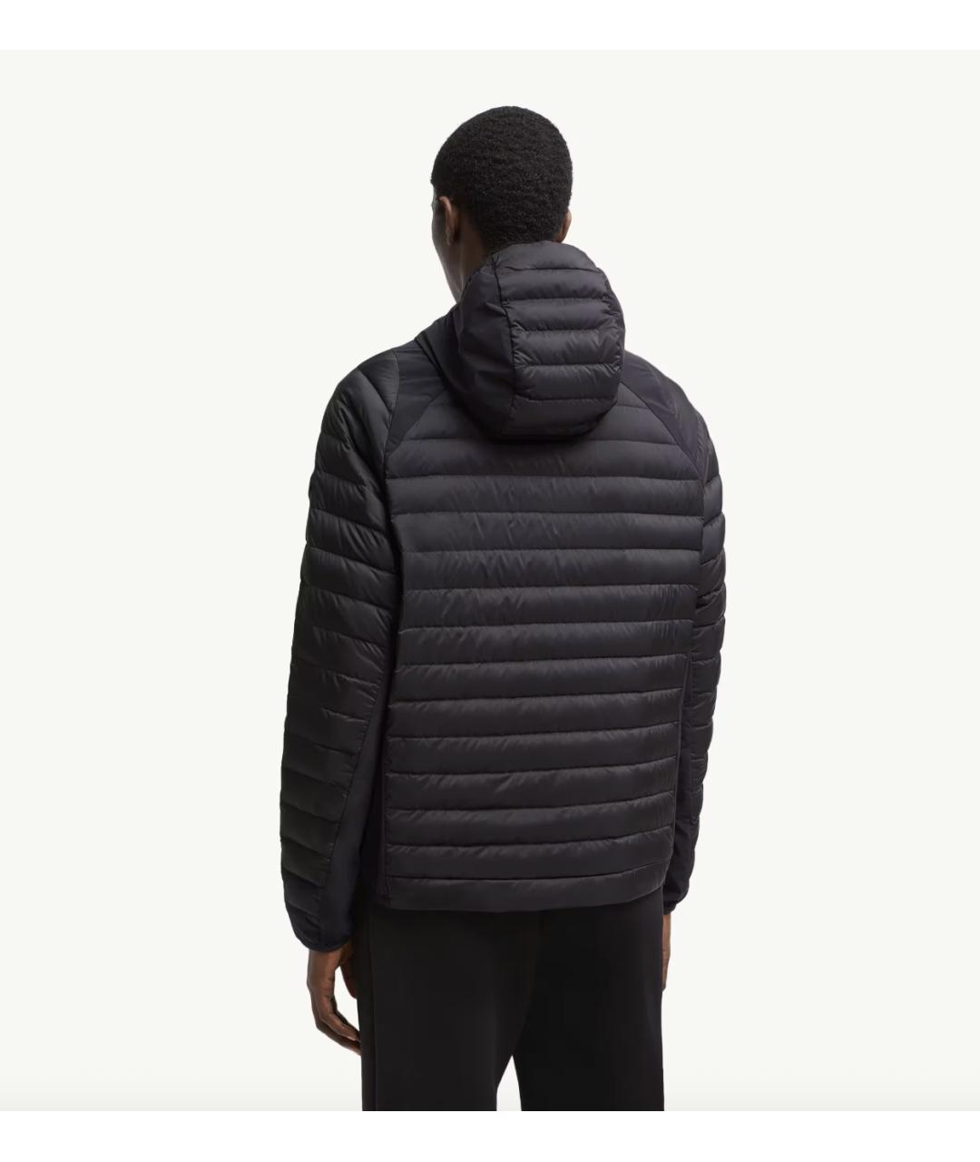 MONCLER Черная полиэстеровая куртка, фото 4