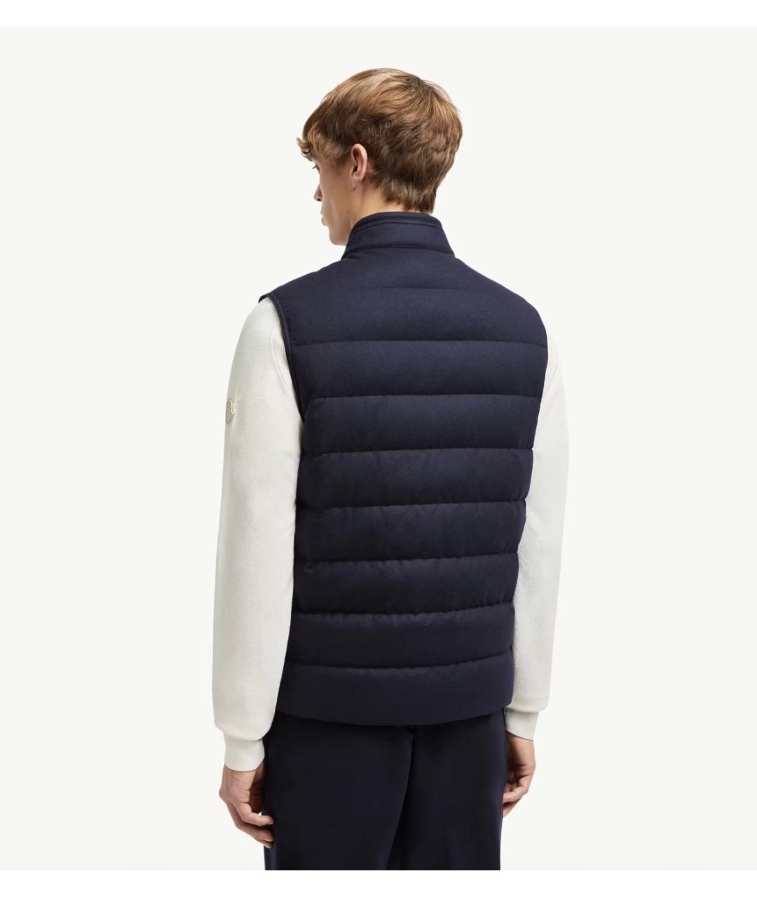 MONCLER Синий полиамидовый жилет, фото 4