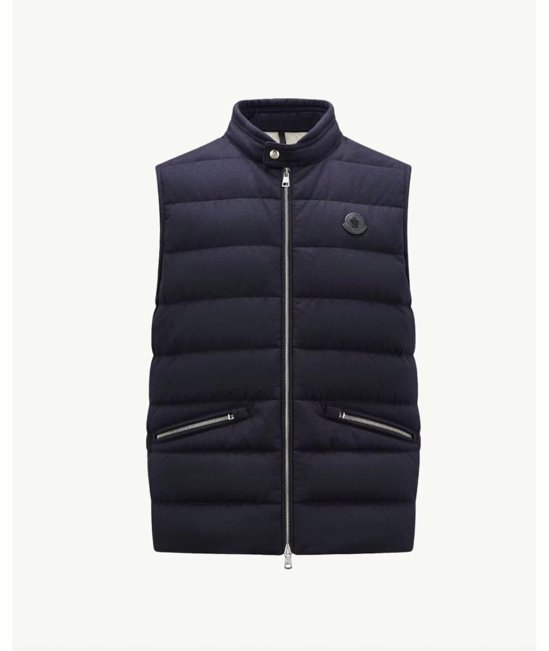 MONCLER Синий полиамидовый жилет, фото 6