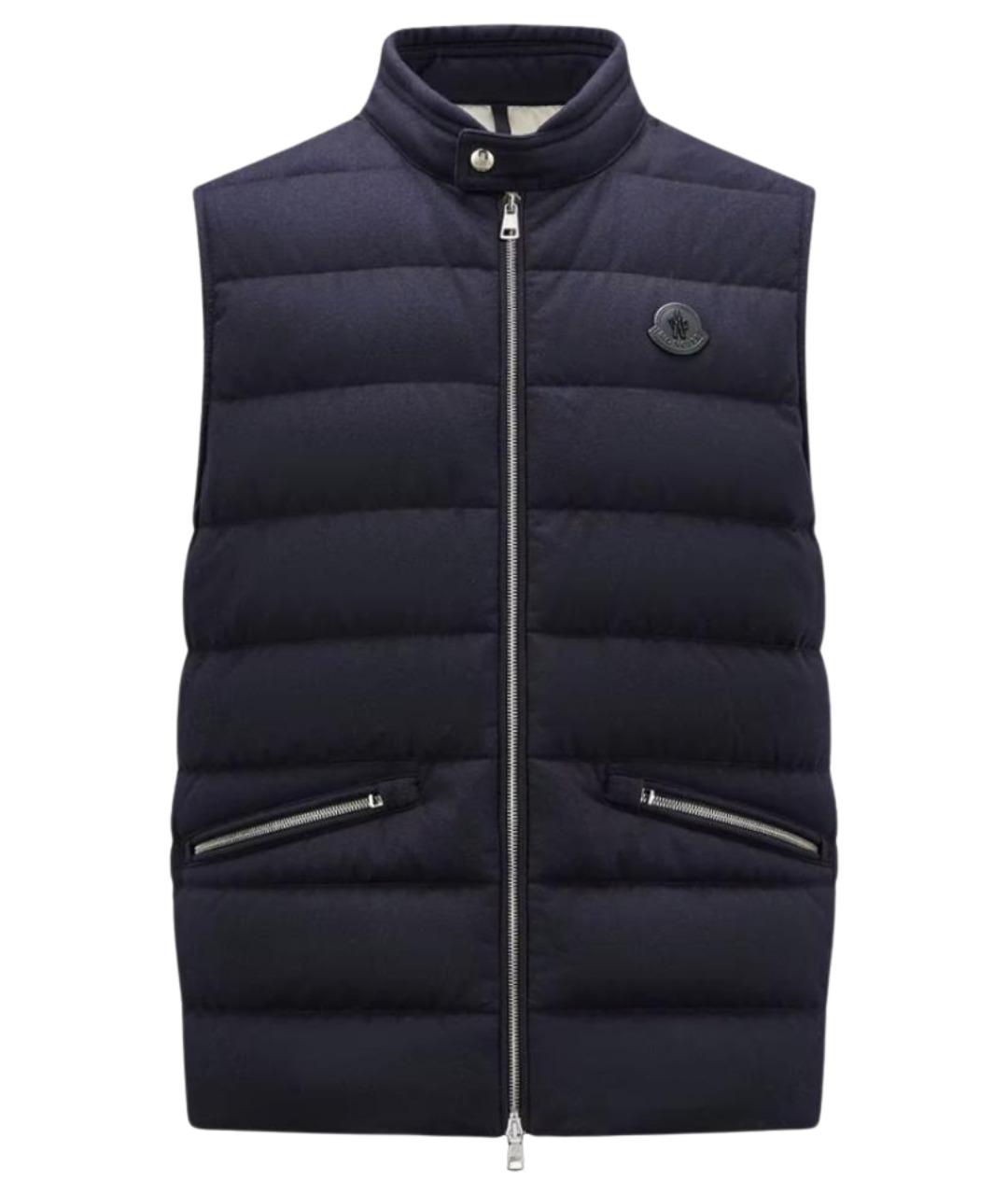 MONCLER Синий полиамидовый жилет, фото 1