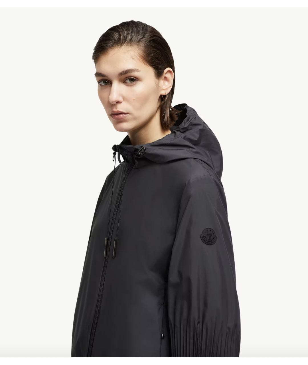 MONCLER Черная полиамидовая куртка, фото 3